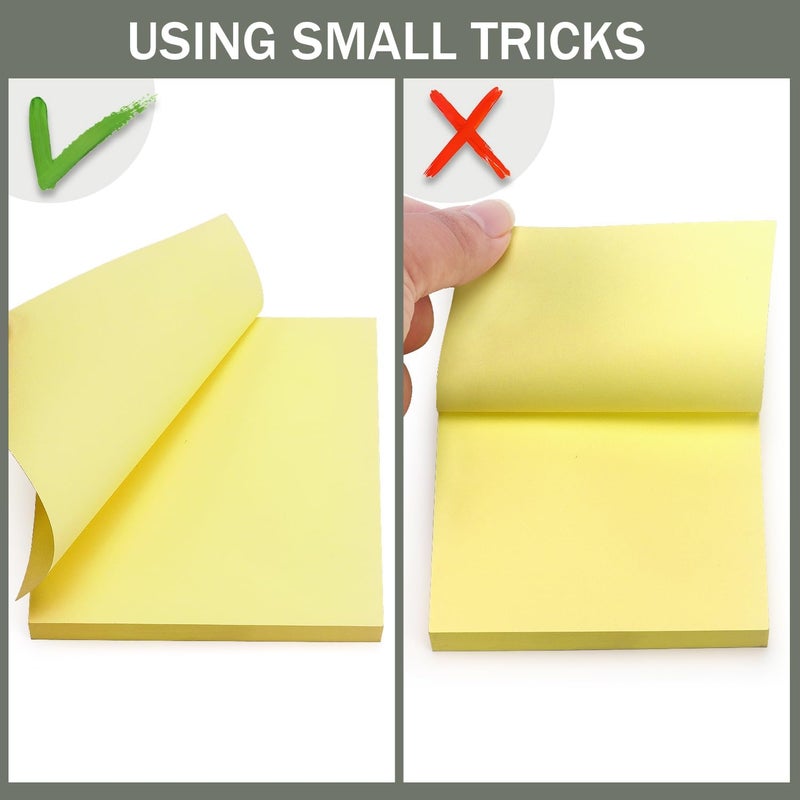 Eastern Wolf Sticky Notes 3x3 Self-Stick Notes Bright Colors Sticky Notes 4 Pads 100 Sheets/Pad (Yellow) - Image 5